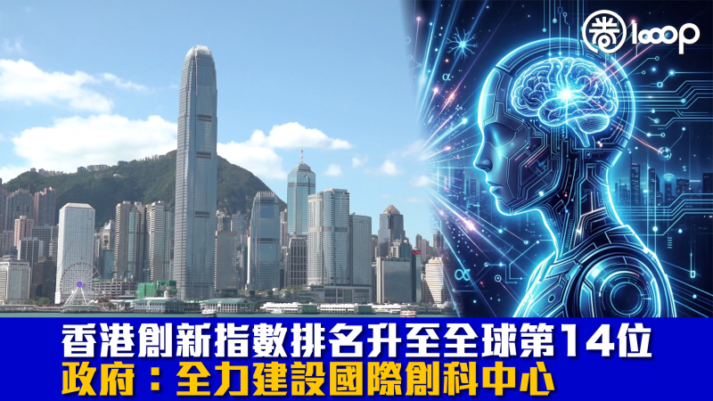 【推動創科】香港創新指數排名升至全球第14位 政府：全力建設國際創科中心